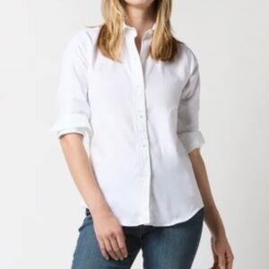 Ann Mashburn Icon Spread Shirt White Roxford S NWOT
